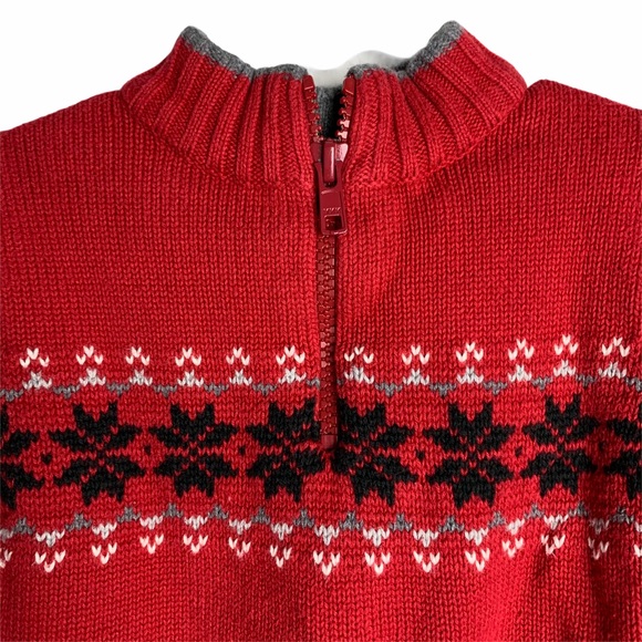🔥 Gymboree Quarter Zip Nordic knit Sweater - Picture 2 of 5